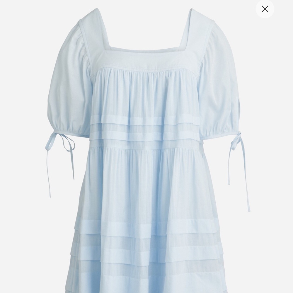 J. Crew Light Blue Calliste Cotton Voile Mini Dress